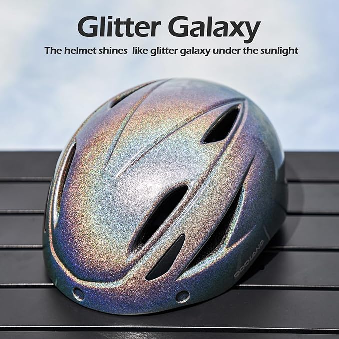 Odoland Bike Helmet with Magnetic Sun Visor for Adults, Glasses-Friendly Design Adjustable Dial Cycling Helmet for Men & Women, Urban Riding Bicycle Helmet for Mountain, Road, E-Bike, Commuting