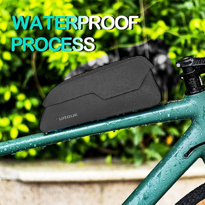 Bike Front Tube Bag Top Tube Bike Bag Tpu Waterproof Bicycle Top Tube Bag Magnetic Sealing 1l Bike Pouch for Mountain Road Bike