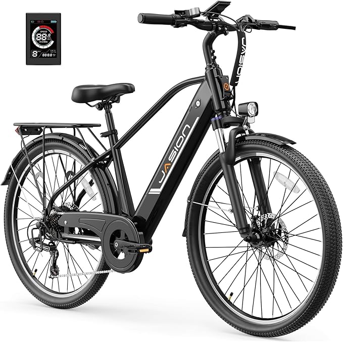 Jasion Roamer/ST/YC1 Electric Bike for Adults, 26" Commuter Ebike 1200W 528WH Removable Battery, 28MPH 62miles, Electric Bicycles for Women/Man, UL2849 Certified