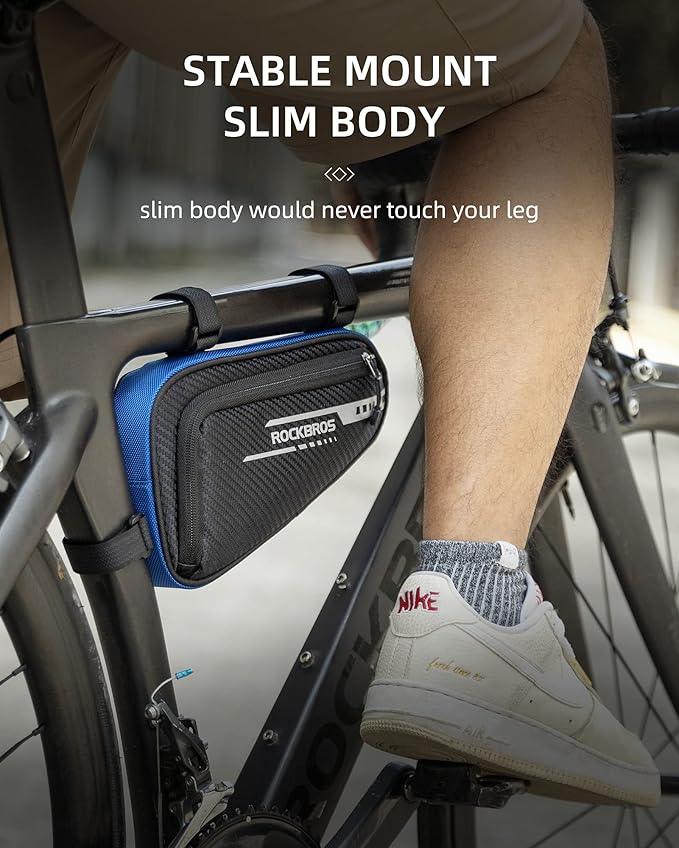 ROCKBROS Bike Frame Bag Triangle Storage Bag Bike Accessories Pouch Cycling Pack for MTB Road Bicycle