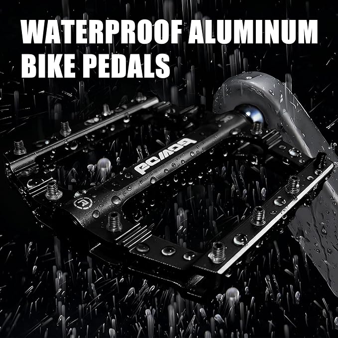 Bike Pedals 9/16" Lightweight Non-Slip Bicycle Platform Pedals - Fits Most Adult Bikes & Mountain Bikes &MTB, Road Bikes and Slip-Resistant Design