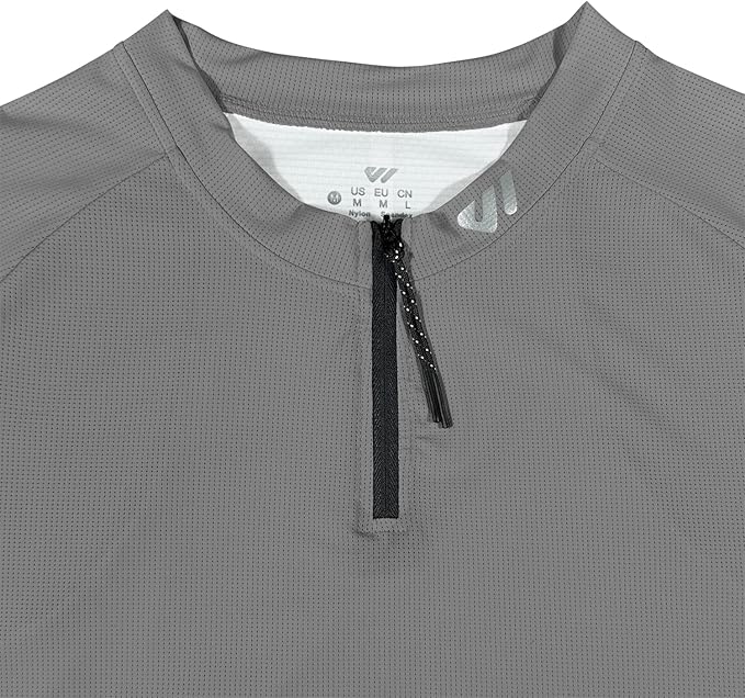 Wulibike Cycling Jersey Men Short Sleeve, Road Bike Shirts 1/4 Zipper with Pockets, Bicycle Clothing Breathable Quick Dry