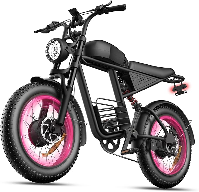 Electric Bike for Adults FX20, 3000/1500W, 37/35MPH Fast E-Bike, 48V 25Ah/18.9Ah Battery, 40-80 Miles Long Range Electric Motorcycle, 20" Fat Tire Dirt Bike, UL 2849 GCC All Terrain Mountain Snow