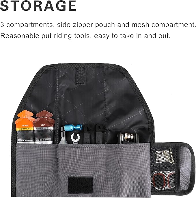 Rhinowalk Bike Saddle Bag Bicycle Under Seat Bag Repair Tools Pouch Frame Bag for Mountain Road Bike Cycling Accessories