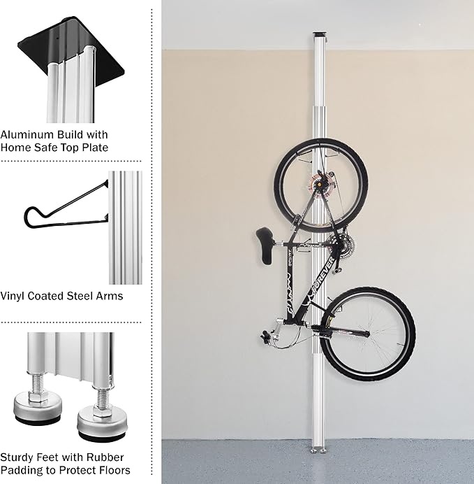 RAD Cycle Aluminum Bike Stand Bicycle Rack Storage or Display Holds Two Bicycles