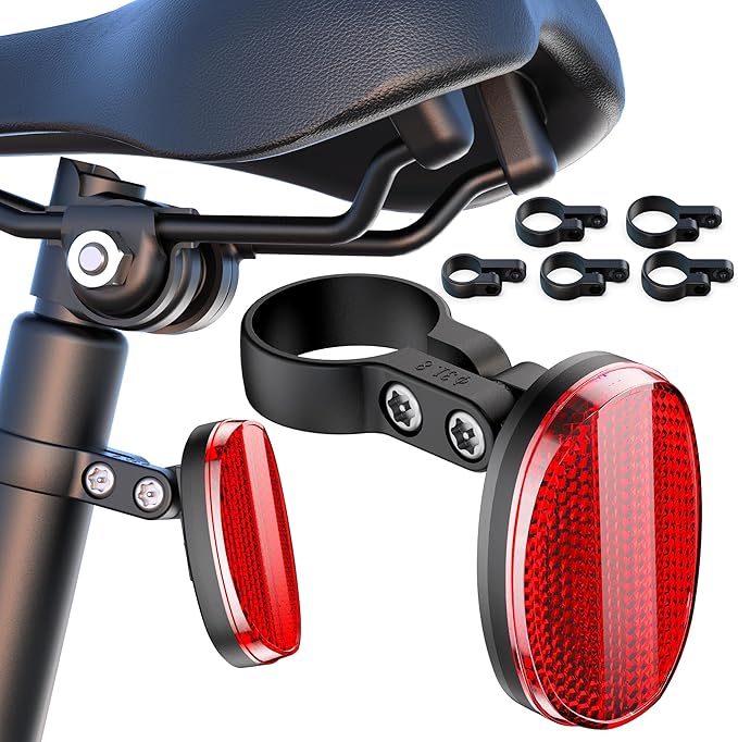 DDJ Upgraded for Apple AirTag & Moto Tag Bike Mount, Hidden Bike Reflectors for AirTag Holder, Waterproof Anti-Theft GPS Tracker Case with Screws & Tools, for Mountain Bikes/Scooter/Electric Bicycle