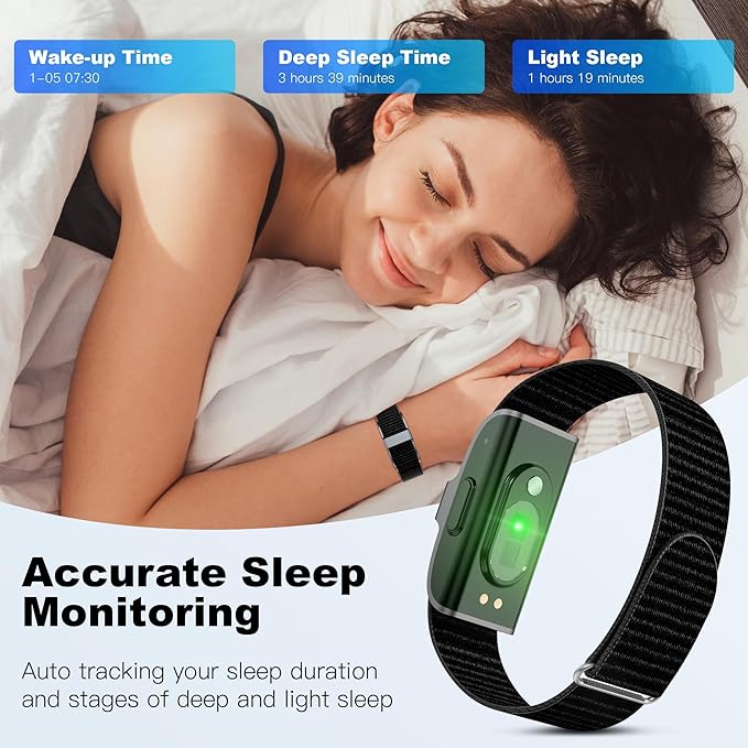 Fitness Tracker with Blood Pressure & Blood Oxygen Monitor, 24/7 Heart Rate Sleep Tracking, IP68 Waterproof Smart Watch, Step Calorie Counter, Activity Tracker for Men Women - No Subscription (Black)