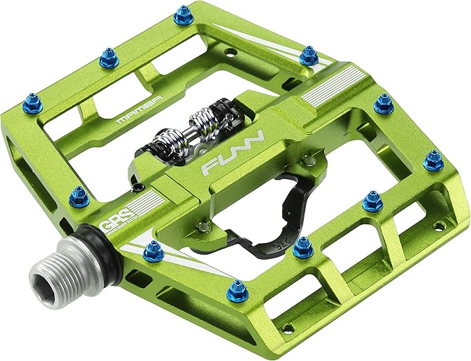 Funn Mamba MTB Clipless Pedals, Single Sided Clip Mountain Bike Pedals, Compatible with SPD Cleats, 9/16-Inch CrMo Axle Bicycle Pedals for MTB/BMX/Gravel Cycling