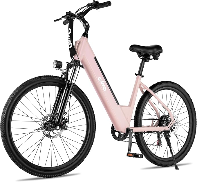 Qlife Cityone Electric Bike for Adults & Teens, Step-Through Commuter Ebike, 1000W Peak Motor, 55-Mile Range, 48V Removable Battery, 26-Inch City Tires, 7-Speed, Up to 25 MPH