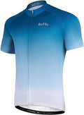 ROTTO Cycling Jersey Mens Bike Shirt Short Sleeve Gradient Color Series