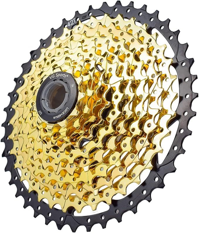 VG SPORTS 8/9/10/11/12 Speed Ultra-Light Bike Cassette for Mountain Bike 11-40T/11-42T/11-46T/11-50T/11-52T MTB Cassette Lightweight Aluminum Bracket Cassette