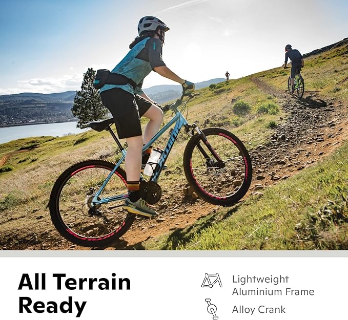 Schwinn High Timber Mountain Bike for Adult Youth Men Women Boys Girls, 24 to 29-Inch Wheels, 7 or 21-Speeds, Front Suspension, Aluminum and Steel Frame Options