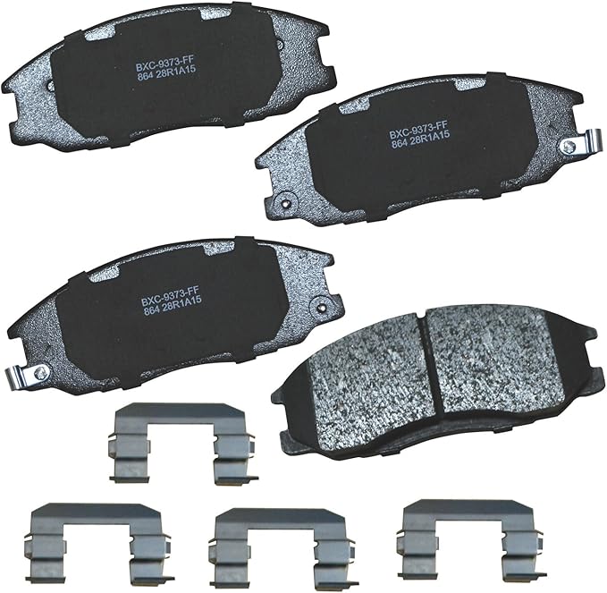 Bendix Premium SBC864 Ceramic Front Brake Pads for Hyundai Santa Fe 2006-2001, XG300 2001, XG350 2003-2002, Kia Sedona 2004-2002