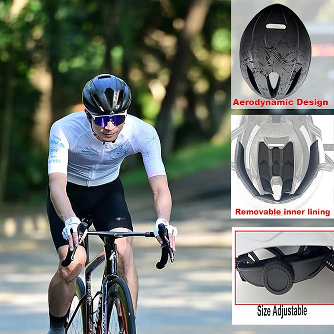 Adult Road Bike Helmet for Men Women, Lightweight Mountain Road Bicycle Cycling Helmet Adjustable for Mens