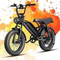 Electric Bike for Adults Teens,3000W/2000W Peak,20"/16" Fat Tire Off Road Dirt Ebike,80/55 Miles LongRanger,32/28 MPH E Bike Bicycles, Fat Tire All Terrain E-Bike,E Bike for Hunting,YR20 with Footrest