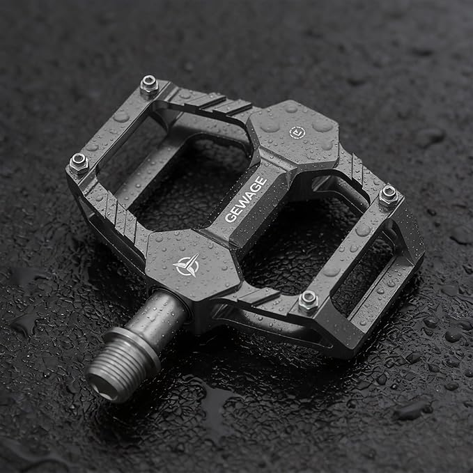 Mountain Road Bike Pedals -Bicycle Flat Pedals Aluminum 9/16" Sealed Bearing- Lightweight Platform for Road Mountain BMX MTB Bike Children's Bicycle