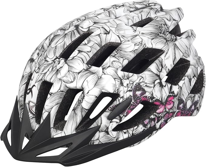 Adult Bike Helmets, Adjustable Mens Womens Bicycle Helmet, Lightweight Road Mountain Cycling Safety Sports Helmets with Detachable Visor