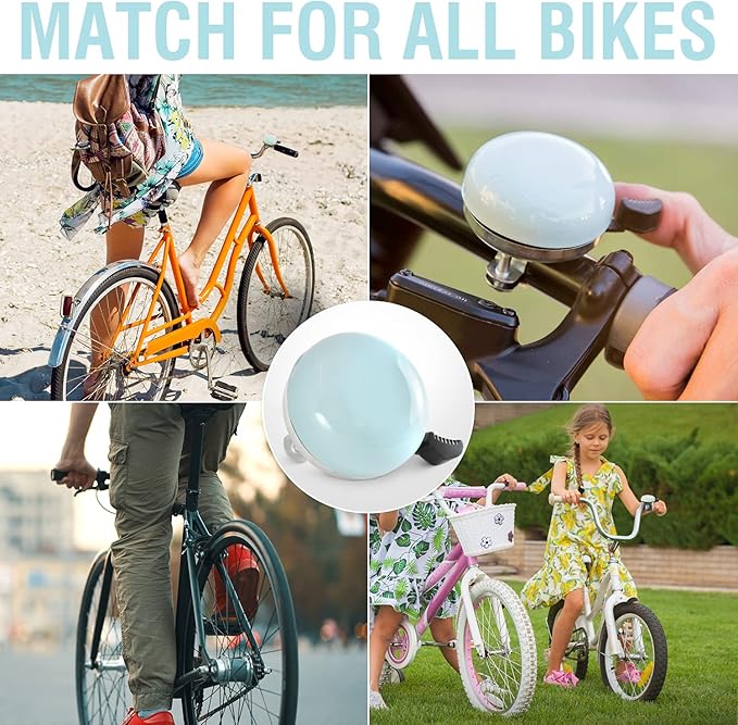MARQUE Beach Cruiser Bike Bell – Classic Bicycle Bell Design for Adults and Kids with Traditional Ring Sound