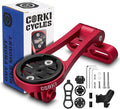 corki Out-Front Extended Bike Computer Mount Compatible for Wahoo/GM/Bryton/Cateye Adjustable Angle Gopro Combo Mount for Wahoo Mini Wahoo Elemnt & Elemnt Bolt,Elemnt Roam GPS Bike Computer