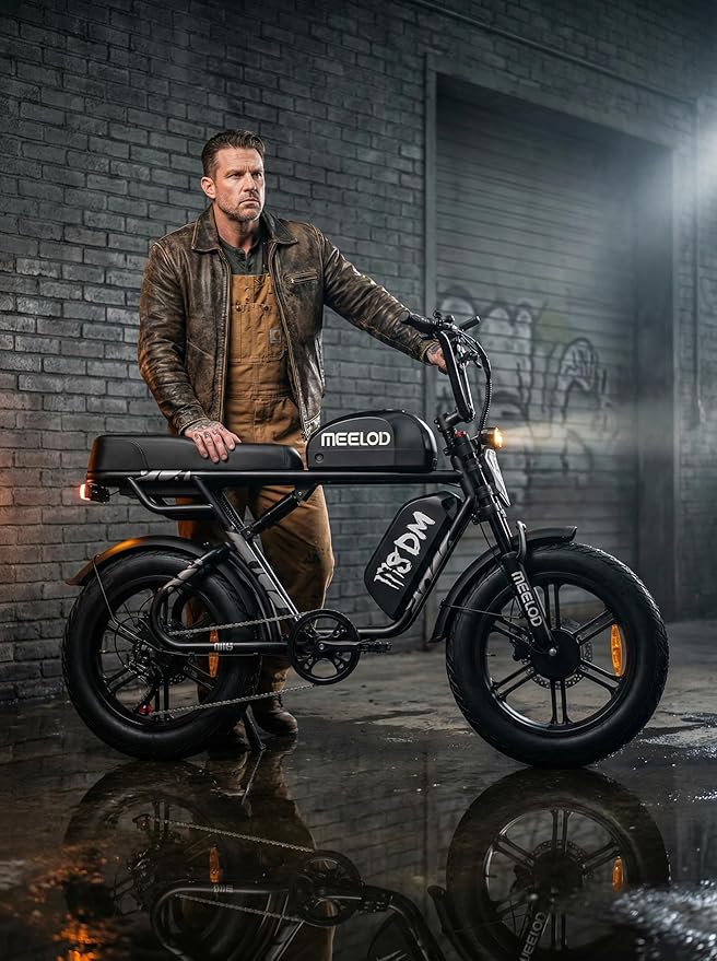 3000W Peak 32AH Electric Bike Dual Motor, 56KM/H EBike for Adult Teen 100-200KM, 20'x4.0'' Fat Tire Dual Motor Electric Dirt Bike Multiple Suspension & Hydraulic Brake Commuter Off-Road E-Bike