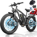 6000W Dual Motor Electric Bike for Adults, 48MPH Fast Ebike with 52V 36Ah Removable Battery, Up to 100 Miles Long Range, 24/26 Inch Fat Tire, Shimano 7-Speed, Shock Absorber Commuter E-Bike