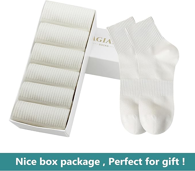 MAGIARTE Womens Mini Crew Ankle Socks Athletic Casual Cotton Socks for Women