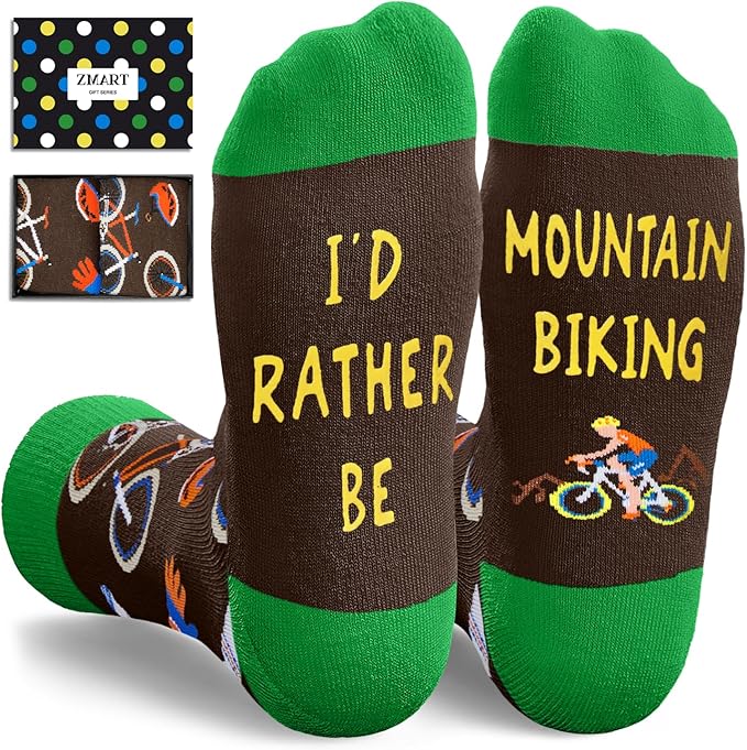 Zmart Funny Transportation Gifts - Race Car Train Motorcycle Tractor Bike Socks for Adult