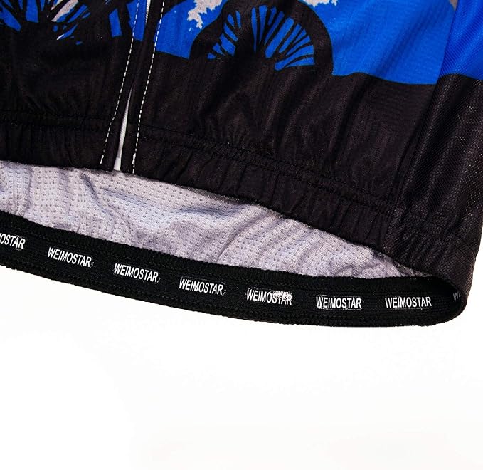 Men Cycling Jersey Skull Bike Short Sleeve Tops Quick-Dry Reflective 3-Pockets S-3XL