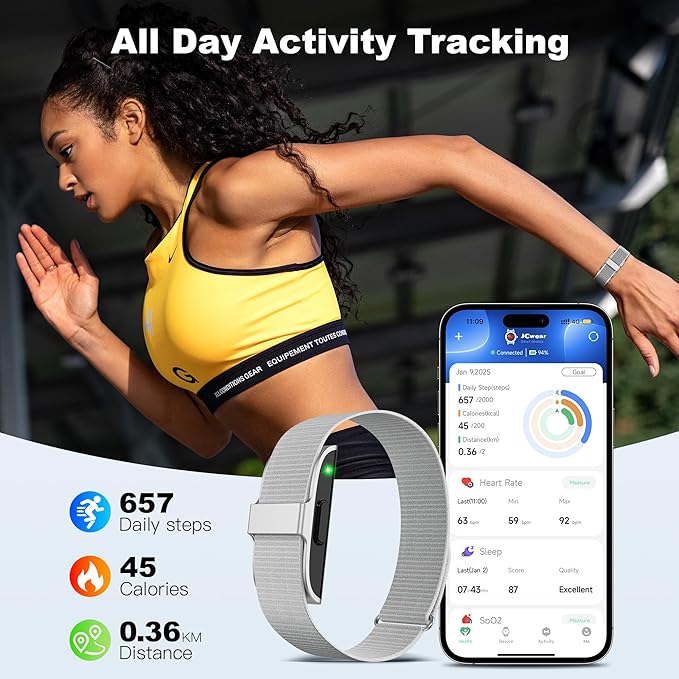 Fitness Tracker with Blood Pressure & Blood Oxygen Monitor, 24/7 Heart Rate Sleep Tracking, IP68 Waterproof Smart Watch, Step Calorie Counter, Activity Tracker for Men Women - No Subscription (Silver)