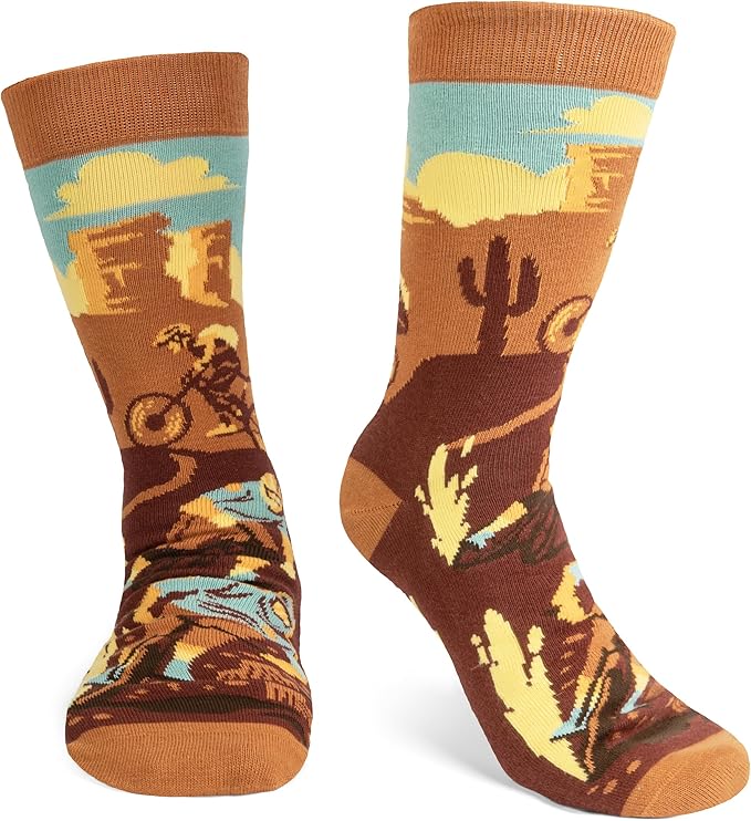 Lavley Bike Socks - Gifts for cyclists and mountain bikers - Fun holiday or birthday gift - Great stocking stuffer