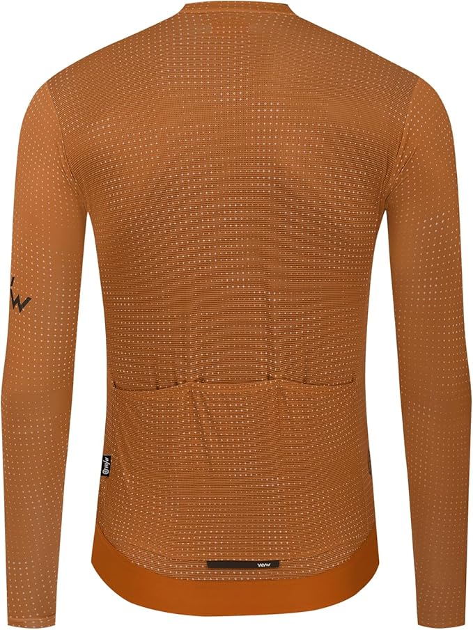 YKYWBIKE Cycling Jersey Men Long Sleeves Bike Jersey with Pockets Breathable MTB Biker Shirts Biking Shirts for Men Cycling