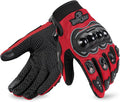 IRON JIA'S Motorcycle Gloves for Men and Women - Motorbike Powersports Racing Gloves with Hard Knuckle Touchscreen for BMX ATV MTB Riding