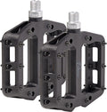 Bikeroo Black Light Up Mountain Bike Pedals for Night Morning, MTB Platform w/Grip Pins, All Metal Construction, 9/16" Spindle