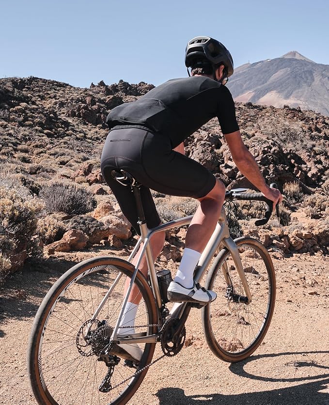 Niksa Cycling Shorts Men, 3D Padded Road and Mountain Bike Shorts, Breathable and Quick Dry with 3 Pockets Cycle Short Large Black