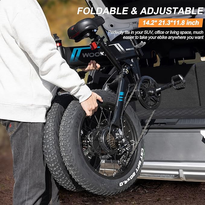 TotGuard Electric Bike,20" Electric Bike for Adults Peak 750W Brushless Motor,20MPH Fat Tire Ebike,Foldable Adult Electric Bicycles with 48V 10Ah Removable Battery,7-Speed,SGS Certified to UL 2849