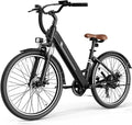 Jasion 26" Electric Bike for Adults, Internal Removable Battery Ebike with 3 Modes & 7-Speed, UL2849 Certified, 1200W Peak Motor, Max 28Mph & 50Miles, Shock Absorber, Electric City Commuter Bicycle
