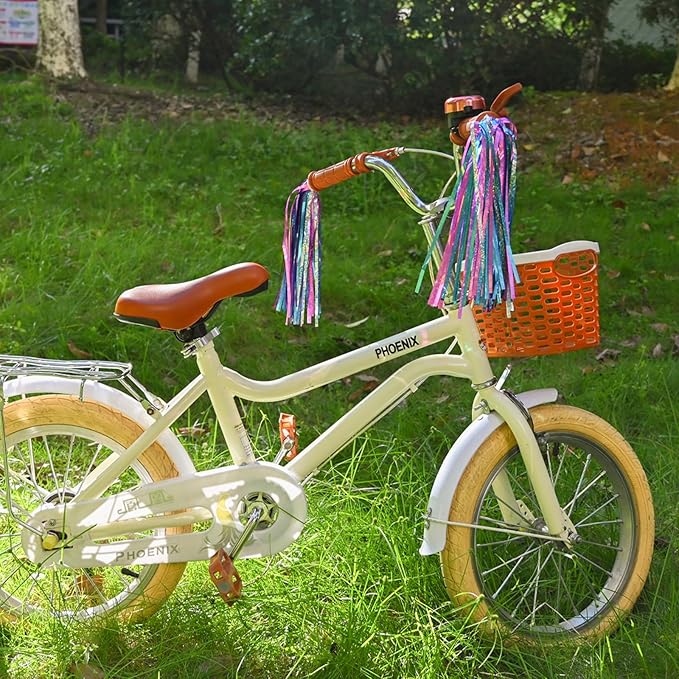 Kids Bike Bell with 2 Pcs Bike Streamers for Girls, Cute Children's Bicycle Accessories
