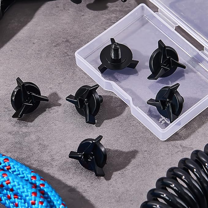 Tallew 12 Pieces Motorcycle Helmet Visor Screws Helmets Visor Clip Fixing Sun Screw Motorcycle Helmet Accessories for Motocross, Black