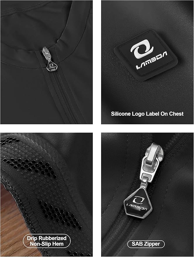 LAMEDA Mens Cycling Jersey Short Sleeve Biking Shirt with 3 Rear Pockets Moisture Wicking Breathable Quick Dry Bicycle Jersey