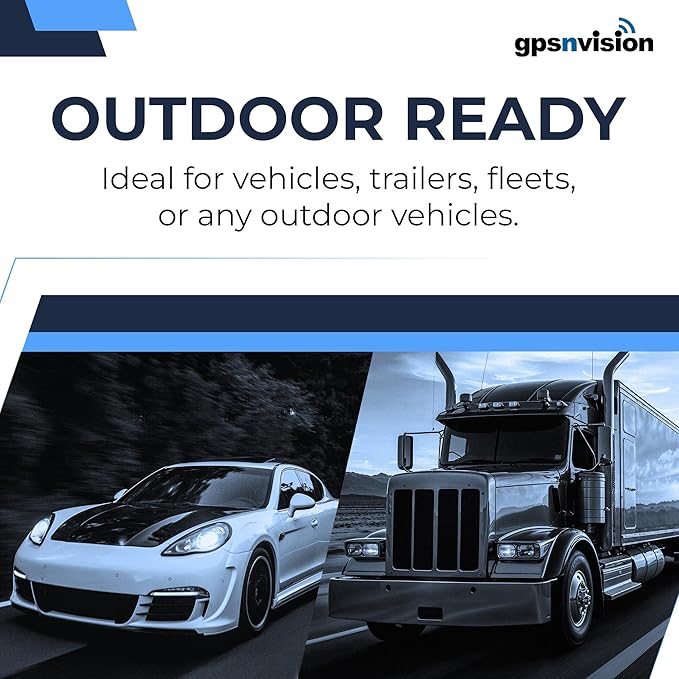 GPS Tracker for Vehicles with Built-in 6 Month Battery - Real Time GPS Tracker & Speed Alerts - Hidden Magnetic GPS Tracker for Cars, Fleets, Trailers - Subscription Required (USA Support)