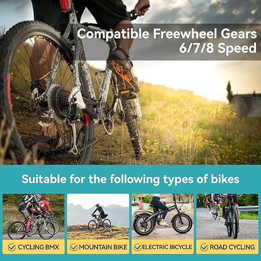 Gold 10 Speed Bike Chain, Bicycle Chain Bike Parts Chain Replacement for Road E-Bike Mountain Racing Cycling E-Bike MTB BMX (Gold 10 Speed)