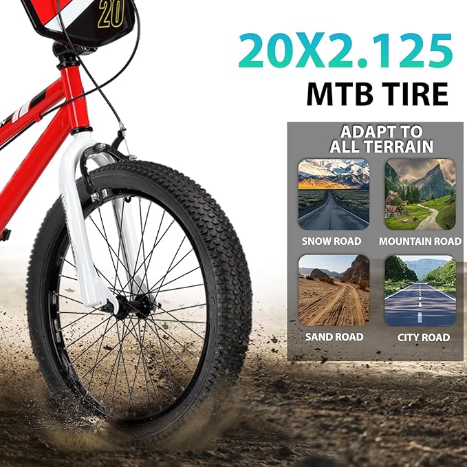 Hycline Mountain Bike Tire: 20/24/26/27.5-inch Folding Replacement High-Performance Wear-Resistant Bicycle Tires for MTB Off-Road Bike