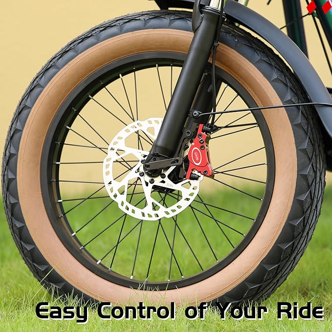 E-Bike Hydraulic Disc Brake Set 4-Pistons/2-Pistons,2-PIN/3-PIN Pre-Bled with Mineral Oil Brakes Kit,Front and Rear Set,180mm 2.3mm Thick Rotors