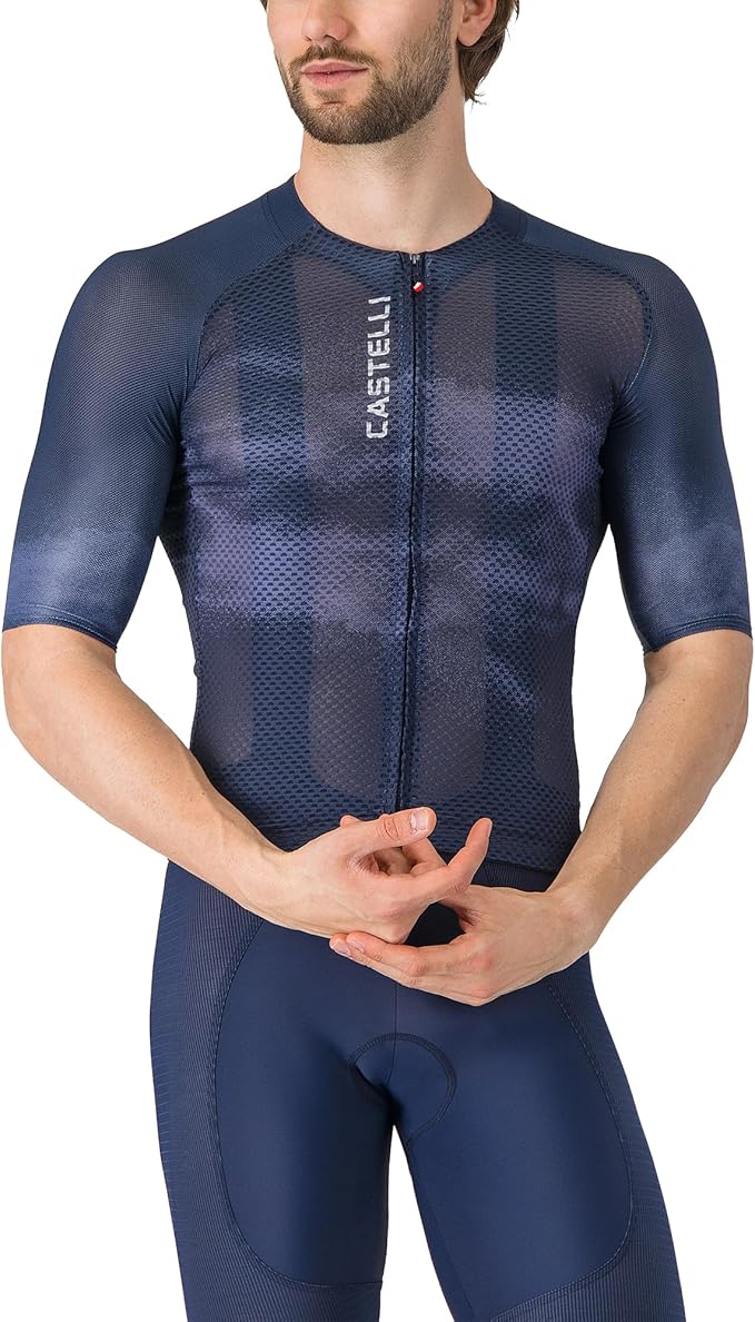 CASTELLI Men’s Climber’s A/C Jersey, Quarter Length Sleeve, Full Zip, Road Cycling & Gravel Biking Jersey with UV Protection