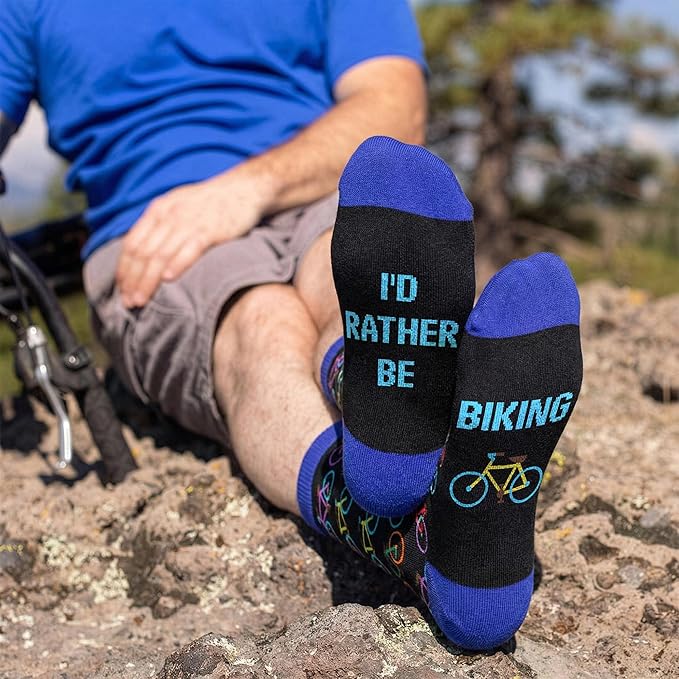 Cycling Socks - Gifts for Cyclists, Mountain Bike Accessories, Bike Socks and Funny Biker Gifts for Men