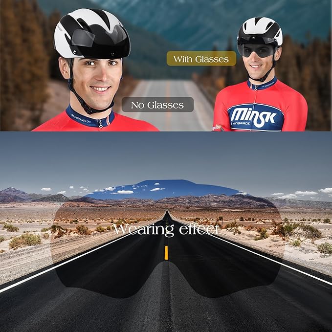 Bike Helmet for Adults Bicycle Helmet with Detachable Magnetic Googles & Adjustable Dial for Mountain Bikes, Road Bikes, Electric Bikes, Scooter