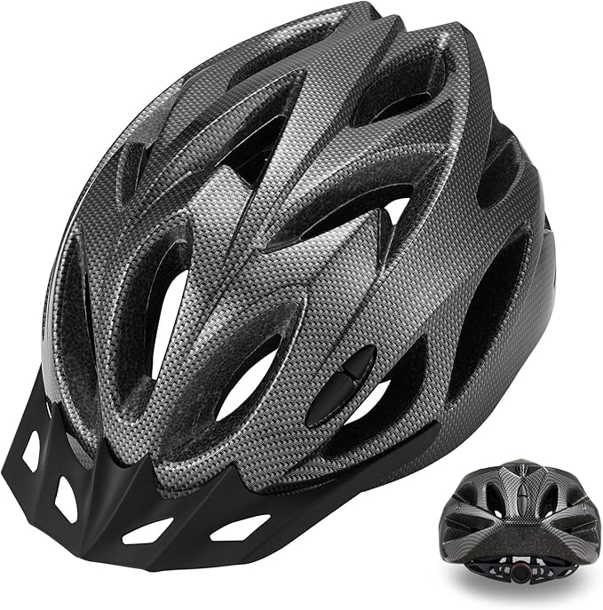 Zacro Adult Bike Helmet Lightweight for Men Women Comfort with Pads&Visor, Certified Bicycle Helmet for Adults Youth Mountain Road Biker