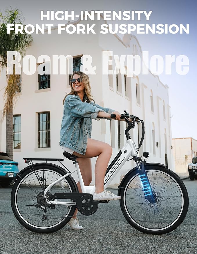 Jasion Roamer/ST/YC1 Electric Bike for Adults, 26" Commuter Ebike 1200W 528WH Removable Battery, 28MPH 62miles, Electric Bicycles for Women/Man, UL2849 Certified