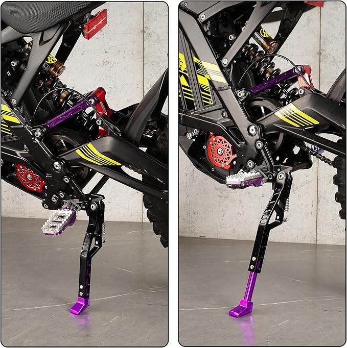 Kickstand for Surron,Adjustable Height Dirt Bike Kickstand CNC Aluminum Upgrades for Sur Ron Light Bee Talaria Sting,Purple