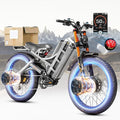 eAhora 2025 Latest Romeo Pro 3/2/Pro 5600W/50Mph 4000W/46Mph Dual Motor Electric Bike for Adults, 60V/80Ah 52V/70Ah 250+Miles Long Range Ebike 26''*4.0 Fat Tire Full Suspension Off-Road Ebike, UL2849